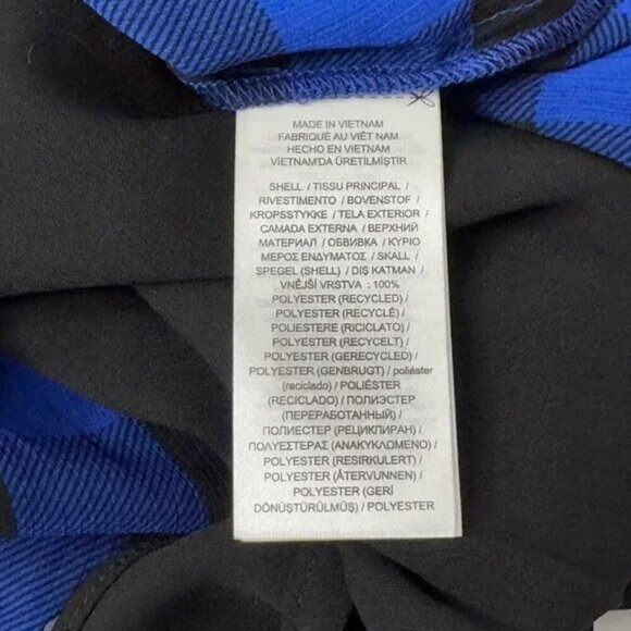 NWT Lauren Ralph Lauren Buffalo Check Ruffled Georgette Blouse Top - Picture 7 of 7